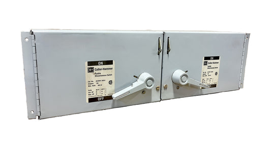USED Cutler-Hammer CFDWT3633J Switch  3-Pole, Twin 100 Amp, 600V AC, Fusible