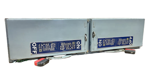 USED Square D QMB362TW Bus Plug Switch  60 Amp, 600V AC, 3-Pole, Fusible, Plug-In