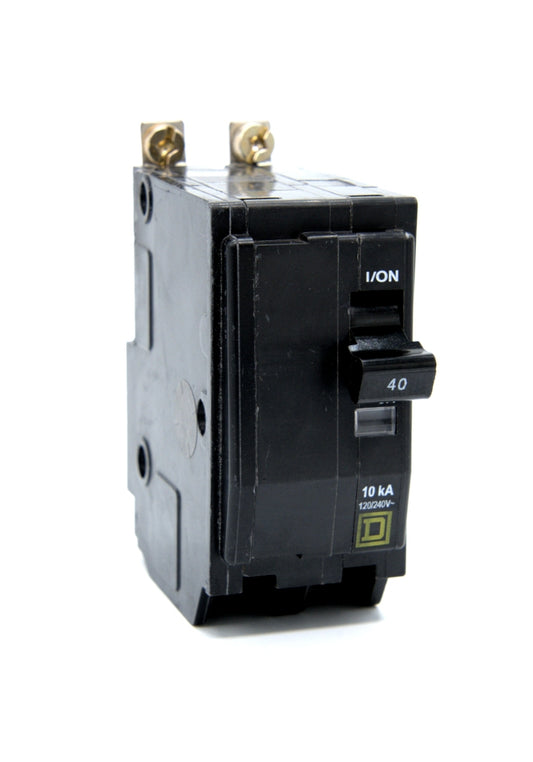 Square D QO140 Circuit Breaker  1-Pole, 30 Amp, 120/240 V AC, Plug-On, QO Frame