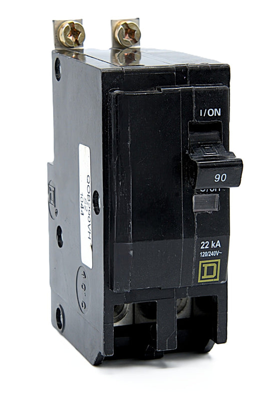 Square D QOB290VH Two-Pole Circuit Breaker 90 Amps 120/240V AC 22 kA Bolt-On