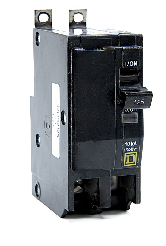 Square D QOB2125 Two-Pole Circuit Breaker 125 Amps 120/240V AC 10 kA  Bolt-On