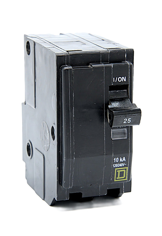 Square D QO125 Single-Pole Circuit Breaker 25 Amps 120/240V AC 10 kA