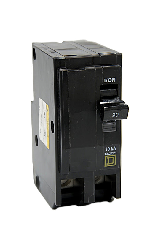 Square D QOB290 Two-Pole Circuit Breaker 90 Amps 120/240V AC 10 kA