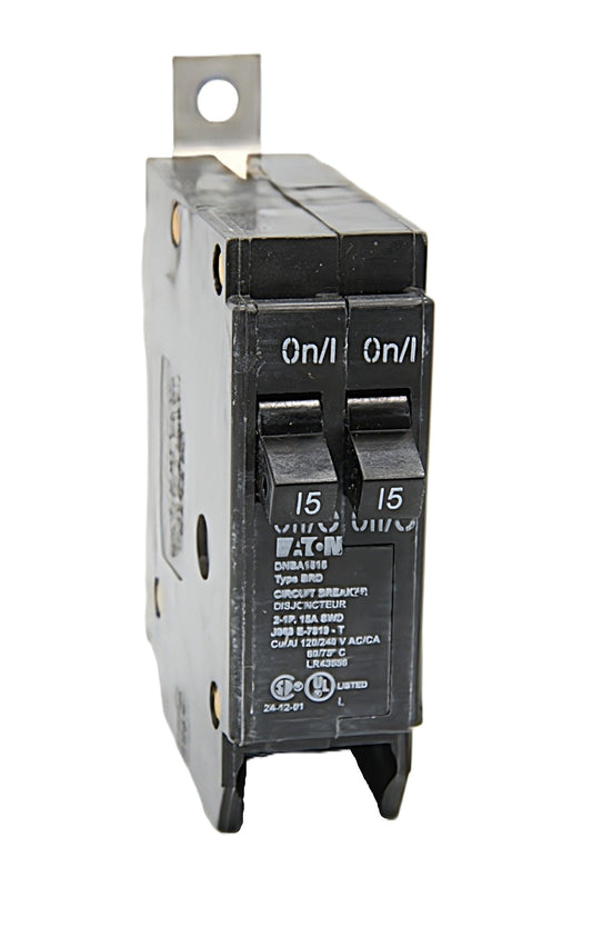 Eaton BR215 15-Amp Double-Pole Circuit Breaker  15 Amps per pole 120/240V AC Bolt-On