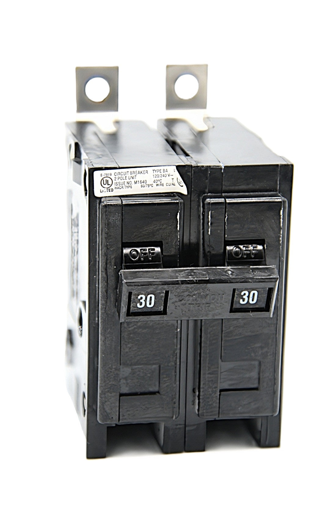 Eaton Type BA230 30-Amp Double-Pole Circuit Breaker 120/240V AC Bolt-On