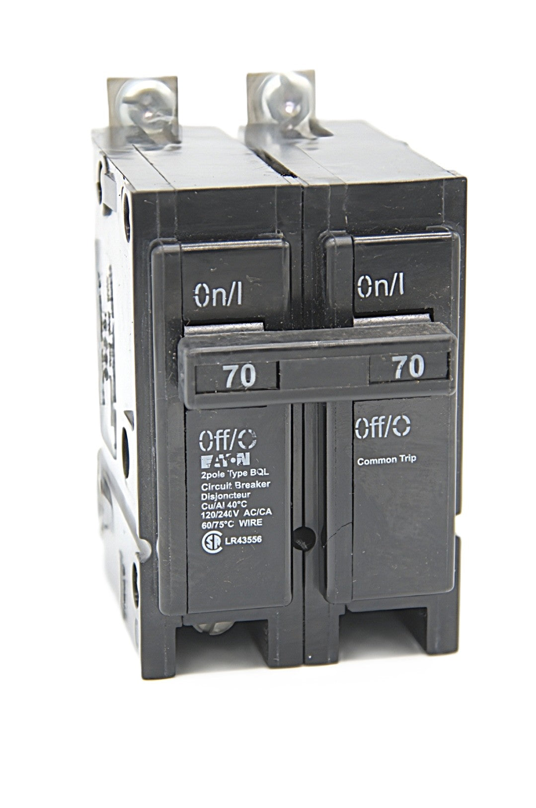 Eaton Type BQL270 70-Amp Double-Pole Circuit Breaker 120/240V AC Bolt-On