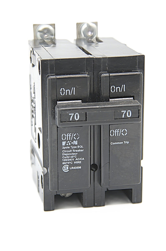 Eaton Type BQL270 70-Amp Double-Pole Circuit Breaker 120/240V AC Bolt-On