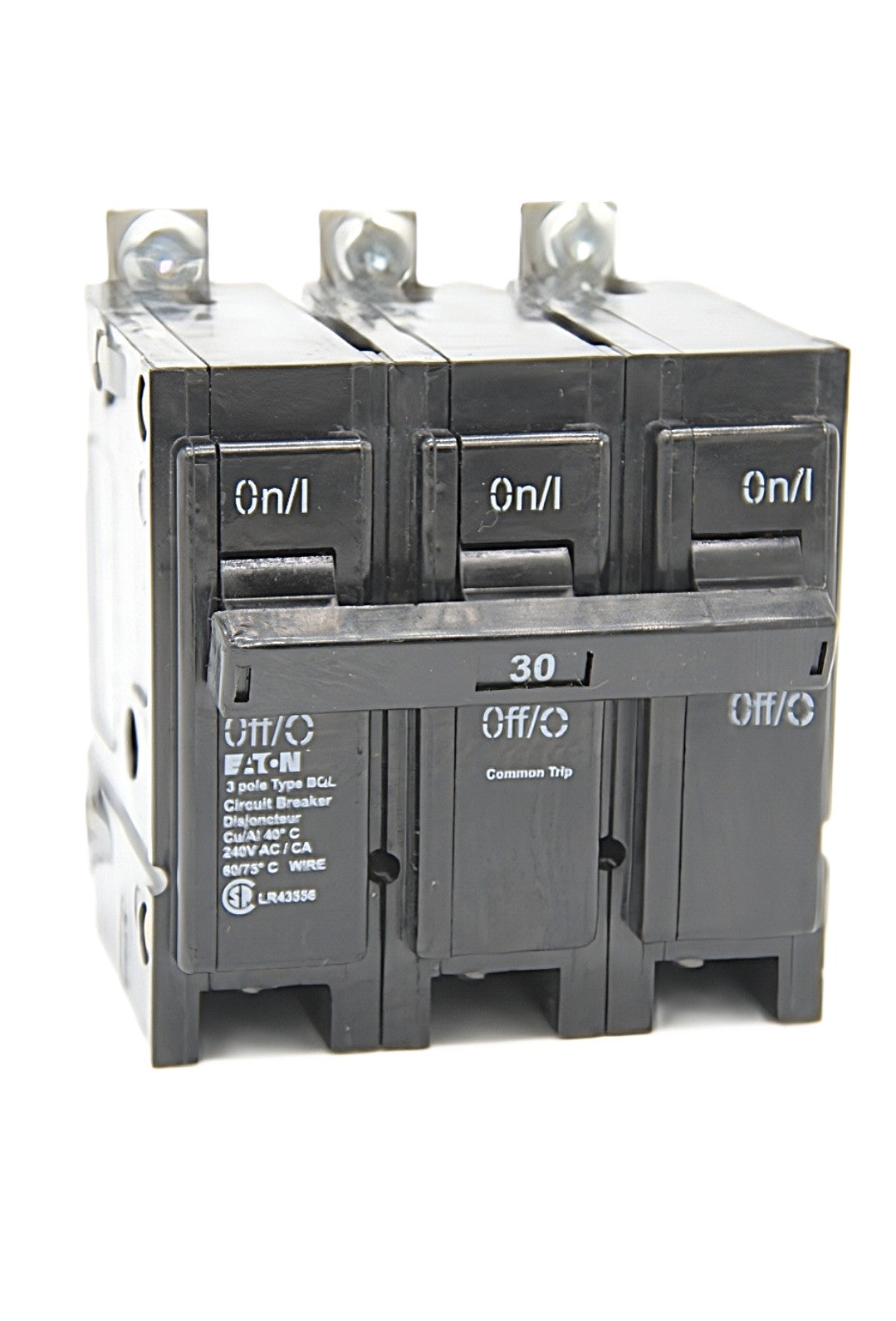 Eaton Type BQL330 30-Amp Triple-Pole Circuit Breaker 240 V Bolt-On
