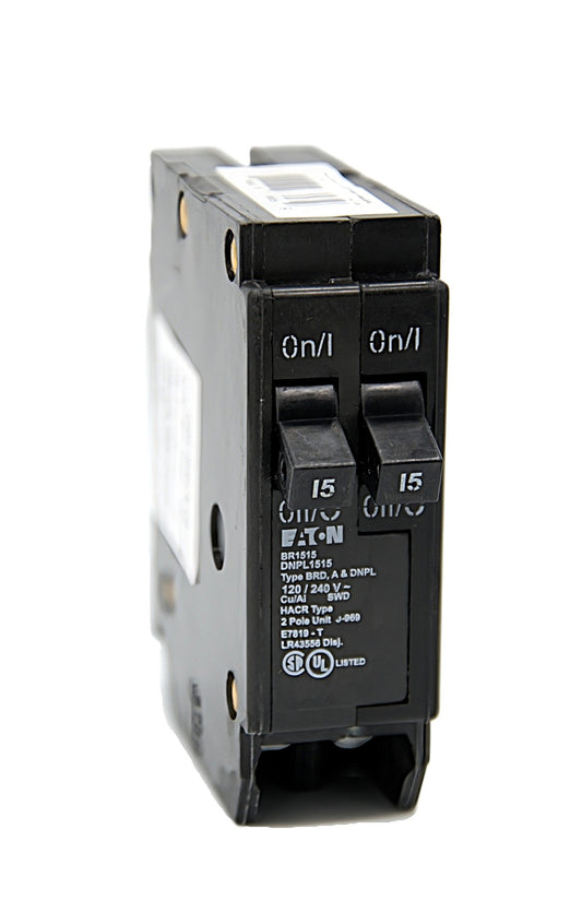 Eaton DNPL1515 tandem 15-Amp 120/240V AC Double-Pole Circuit Breaker Bolt-On