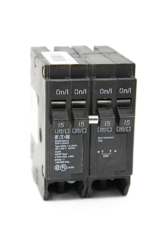 Eaton DNPL215215 4-Pole 2 pole 12 A 2 pole 15 A Circuit Breaker 15A 120/240V AC/CA