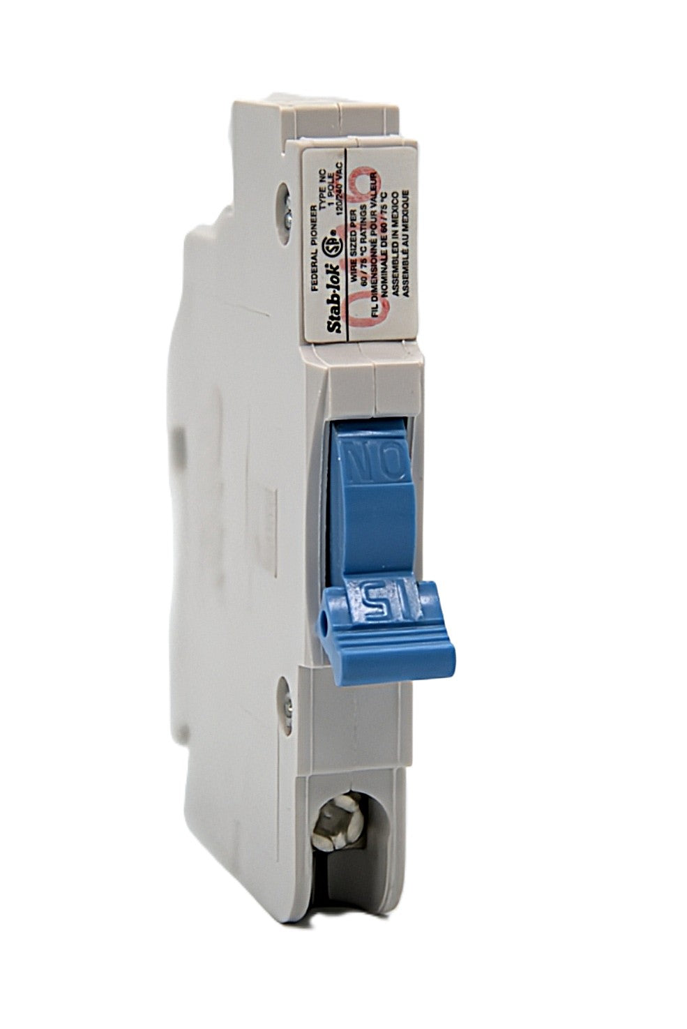 Federal Pioneer NC015 Stab-Lok Single-Pole Circuit Breaker NC Single-Pole 15 Amps 120/240V AC Push-On