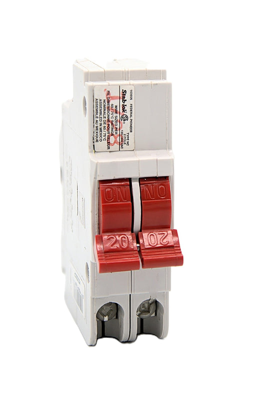 Federal Pioneer NC220 Stab-Lok Double-Pole Circuit Breaker NC Type Double-Pole (2-Pole) 20 Amps on both poles 120/240V AC Push-On