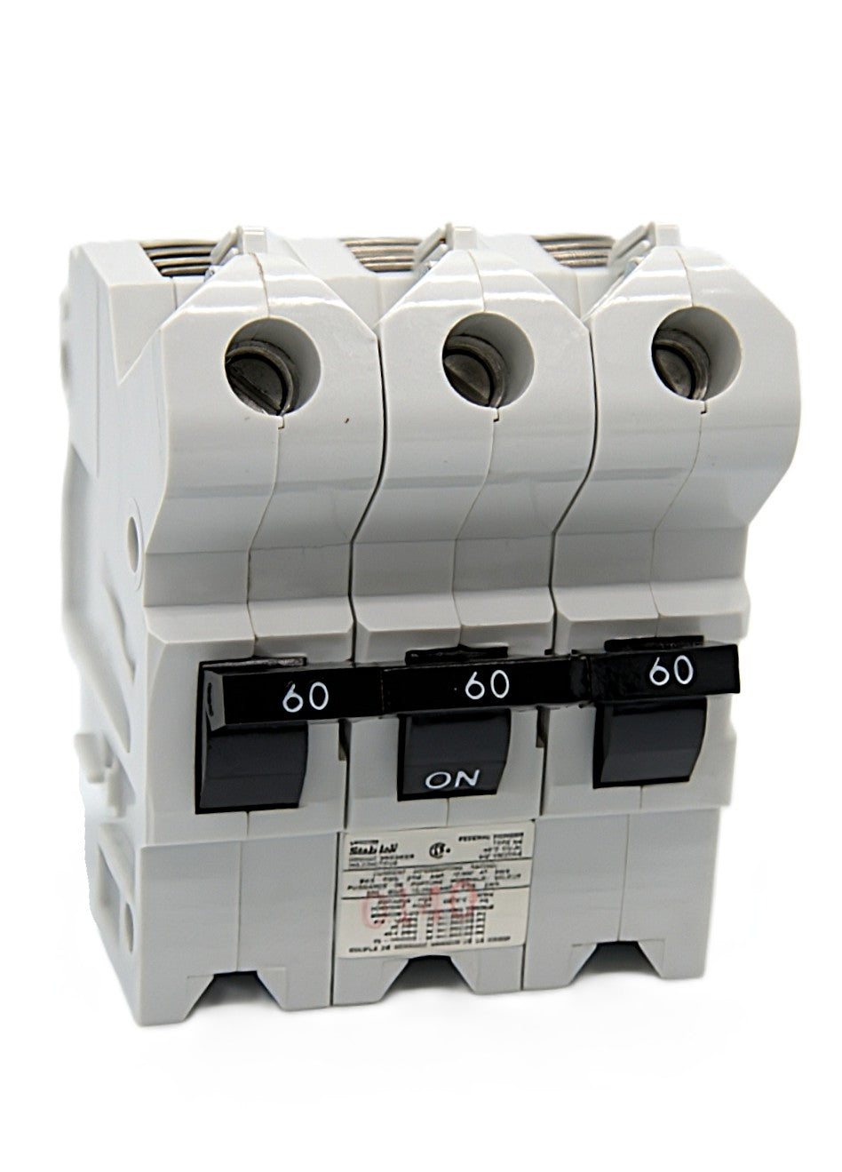 Federal Pioneer Stab-Lok NB3P60 Triple-Pole Circuit Breaker AL 3-Pole  60 Amps on all three poles 240V AC
