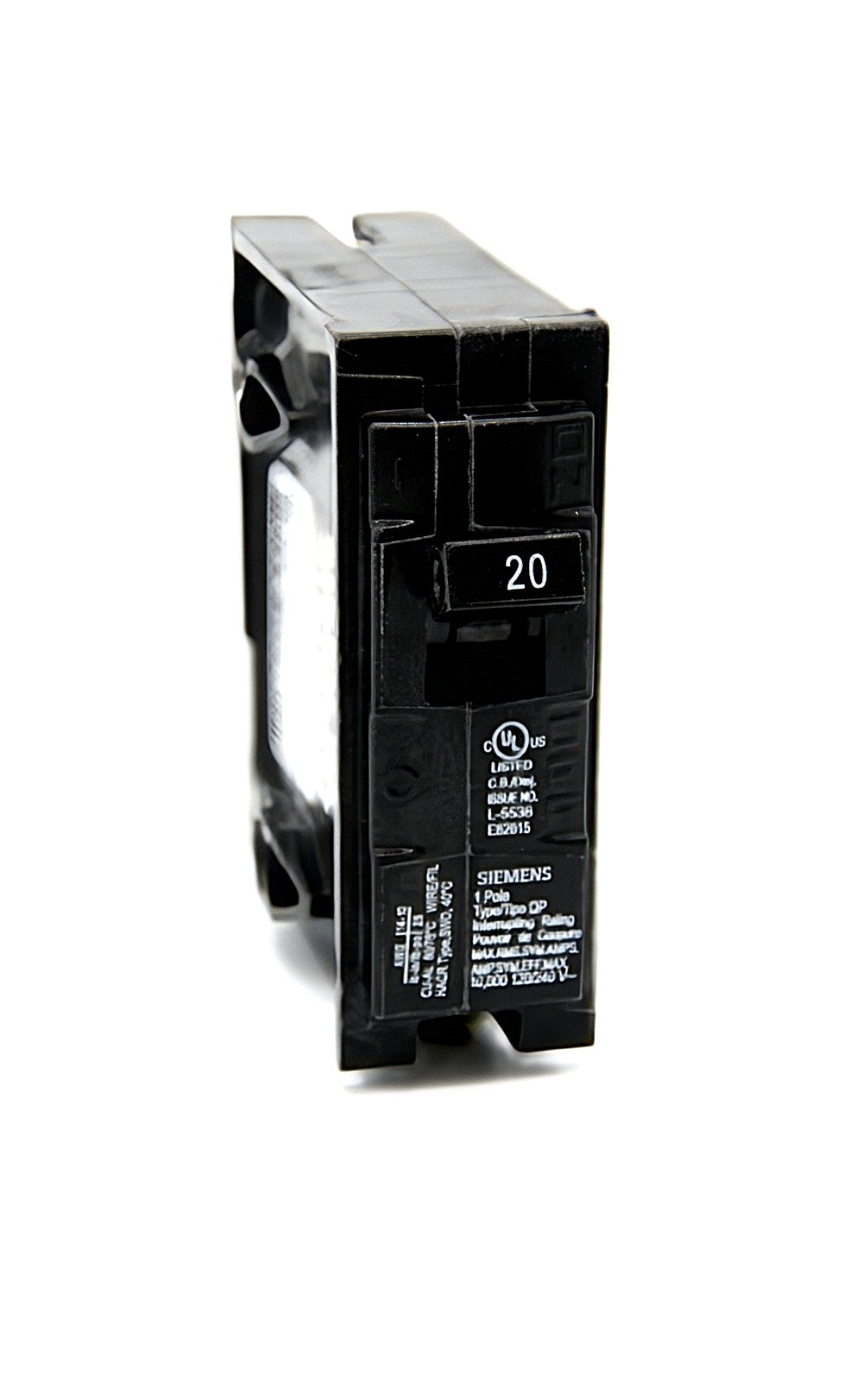 Siemens QP120 Circuit Breaker 1-Pole 20 Amps 120/240V AC Push-On
