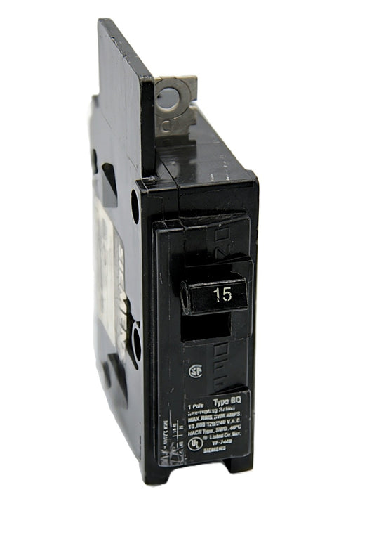 Siemens BQ115 Circuit Breaker 1-Pole 15 Amps 120/240V AC Bolt-On