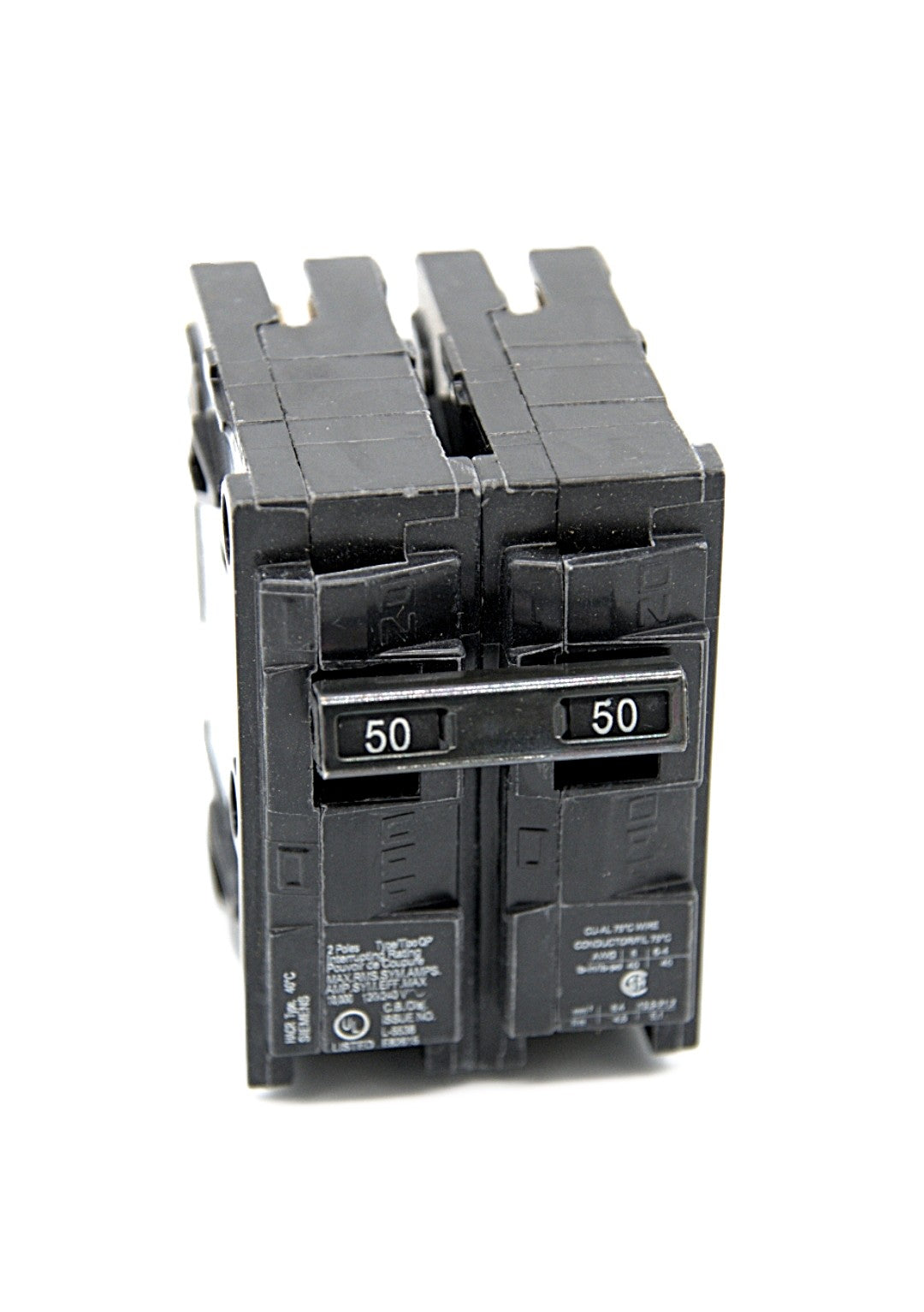 Siemens Q250 Circuit Breaker 2-Pole 50 Amps 240V AC Push-On ...