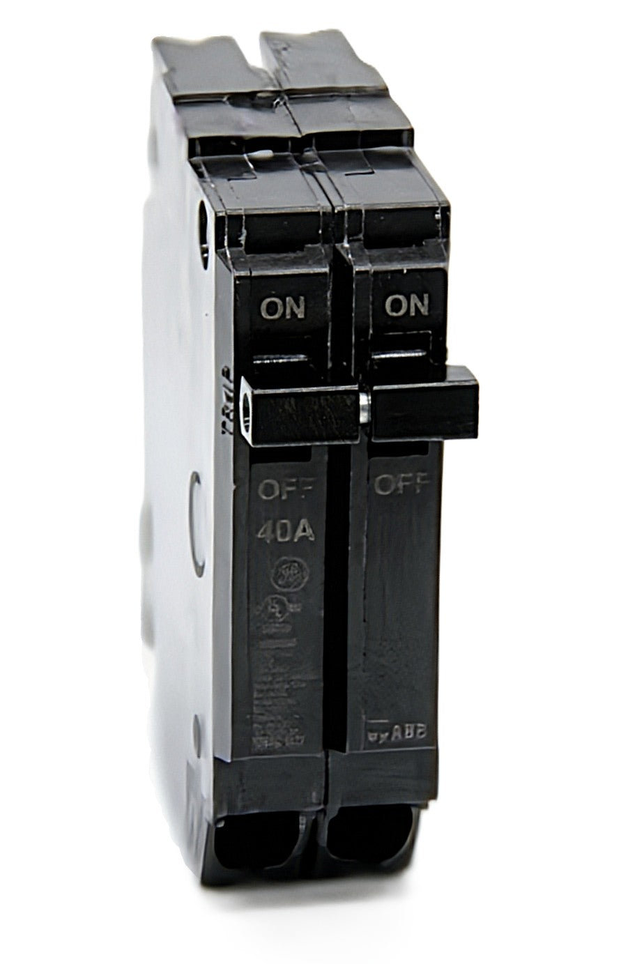 GE THQP240 - 40A Double-Pole Circuit Breaker 120/240V AC  Push-On
