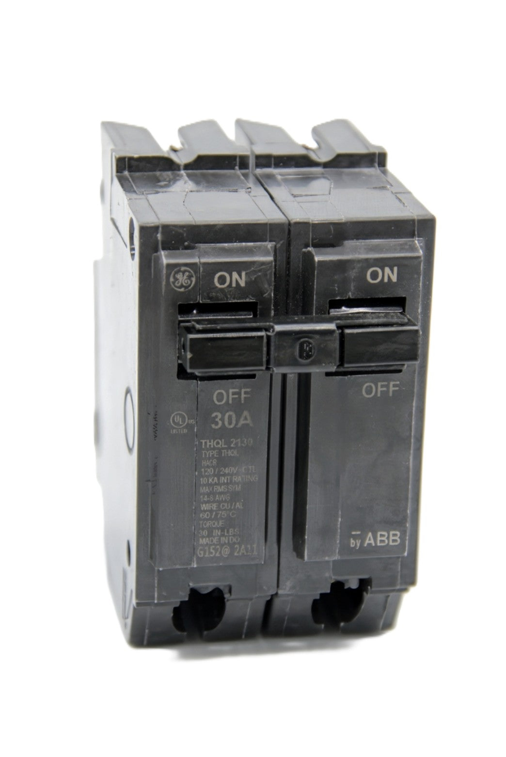 GE THQL2130 - 30A Double-Pole Circuit Breaker 120/240V AC Push-On